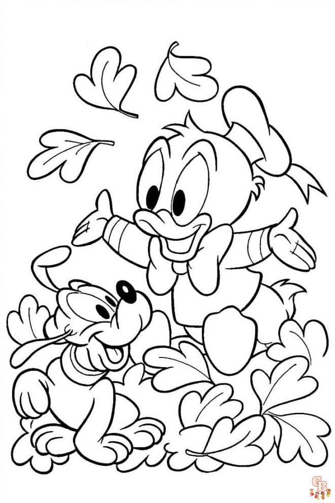 Free Cute Baby Donald coloring pages for kids