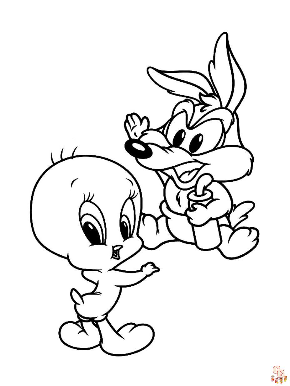 Free Cute Baby Wile E Coyote coloring pages for kids