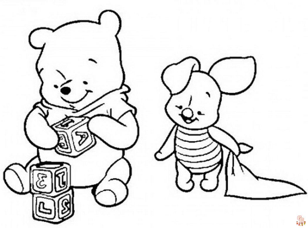 Cute Baby Winnie Coloring Pages
