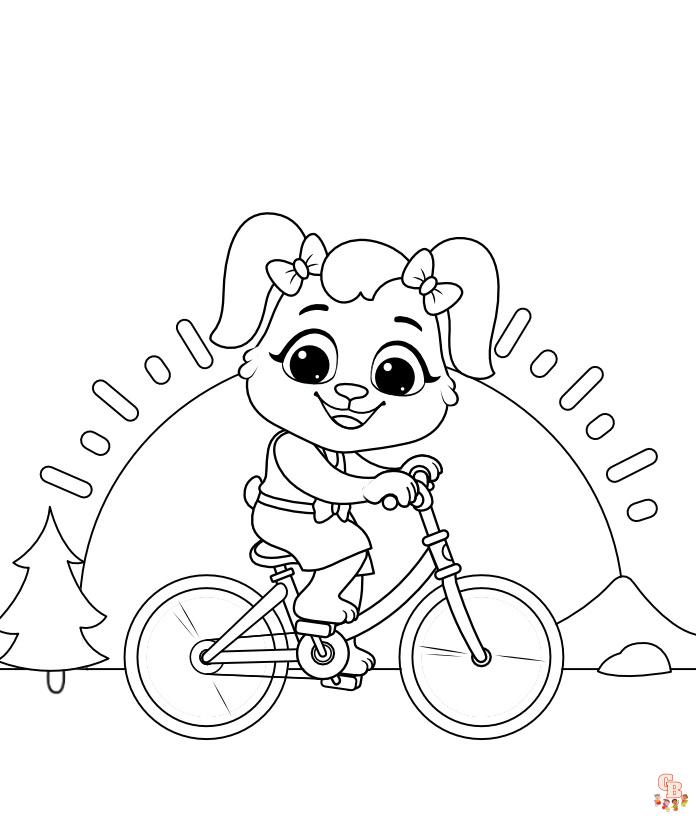 Free Cute Bicycle coloring pages for kids
