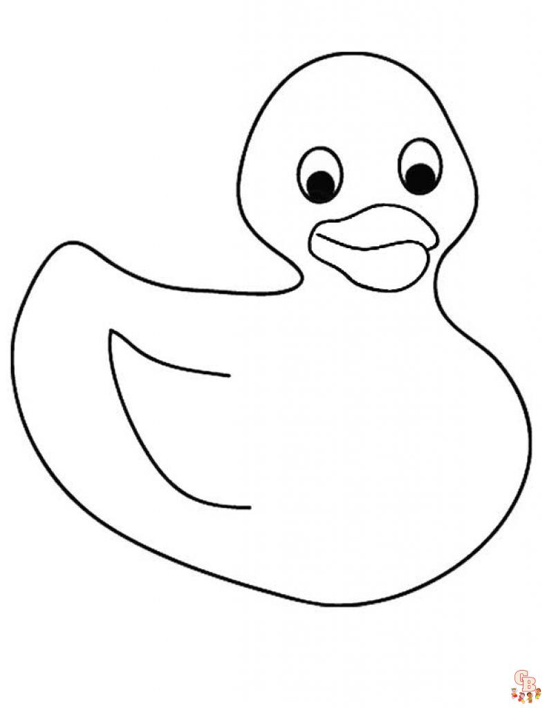 Free Cute Duck Toy coloring pages for kids