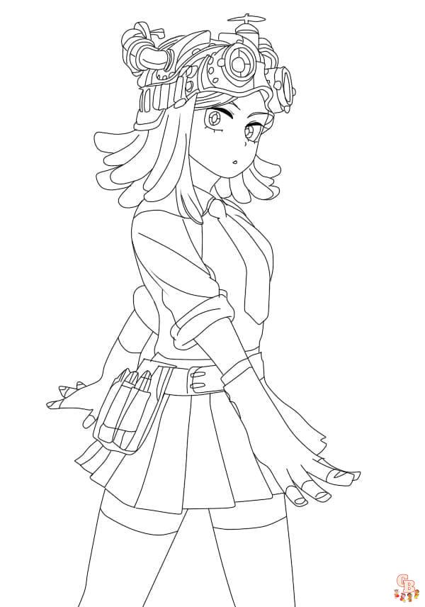 Free Cute Mei Hatsume coloring pages for kids