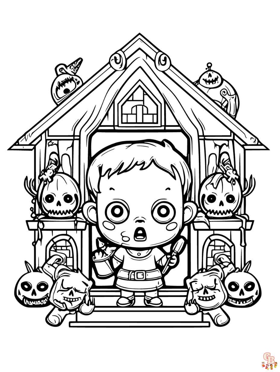 Free Horror coloring pages for kids