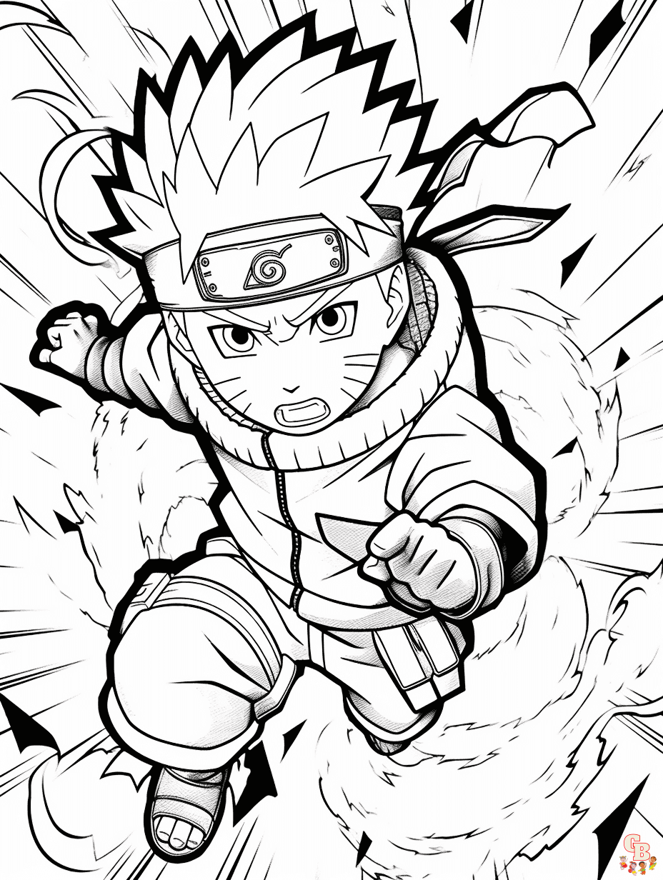 Free Naruto coloring pages for kids