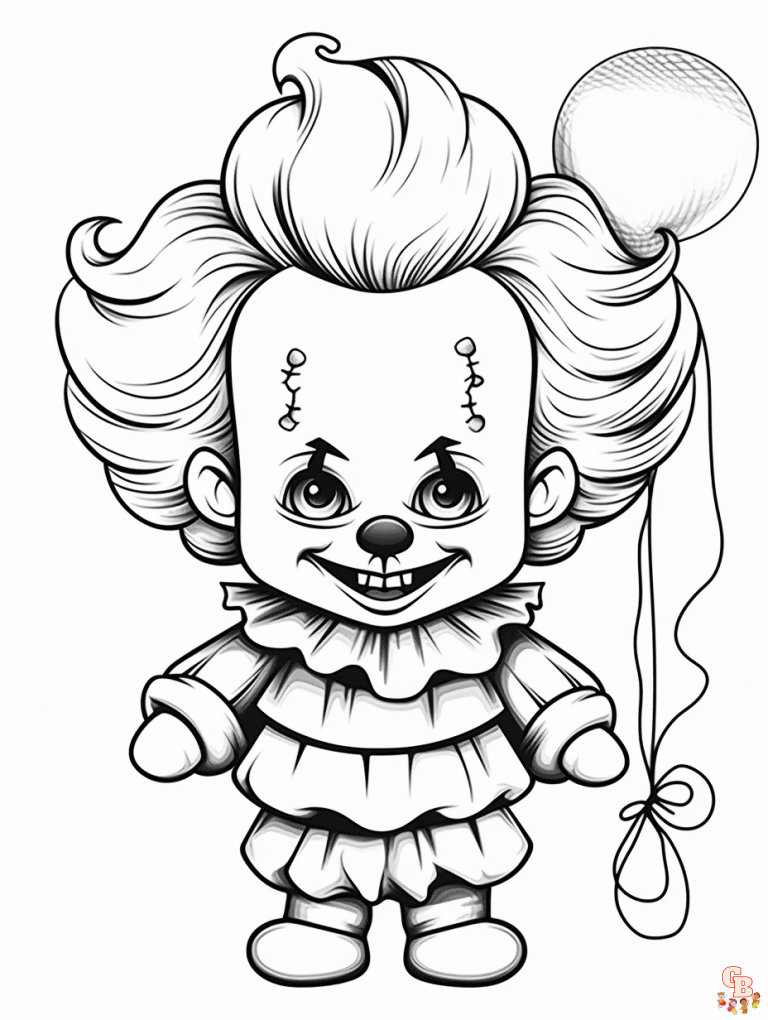 Get Spooky with Free Pennywise Coloring Pages from GBcoloring