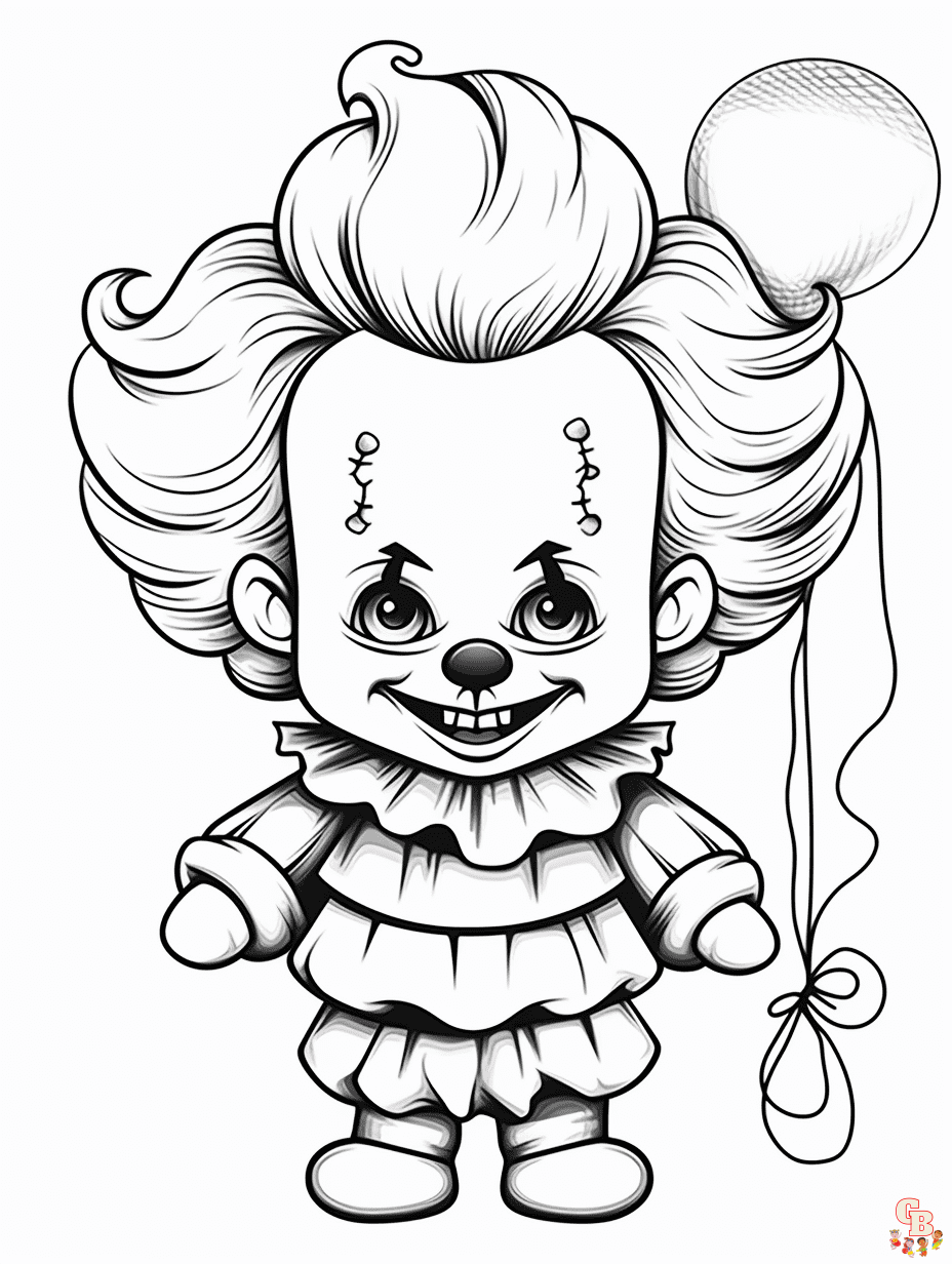 Free Pennywise coloring pages for kids