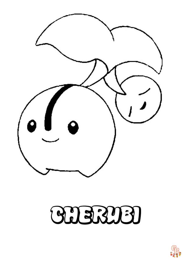 Pokemon Cherubi Coloring Pages