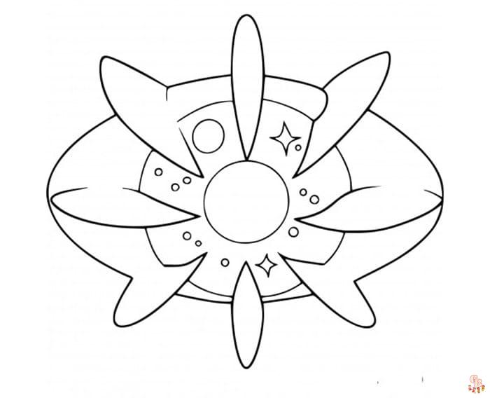 Pokemon Cosmoem Coloring Pages