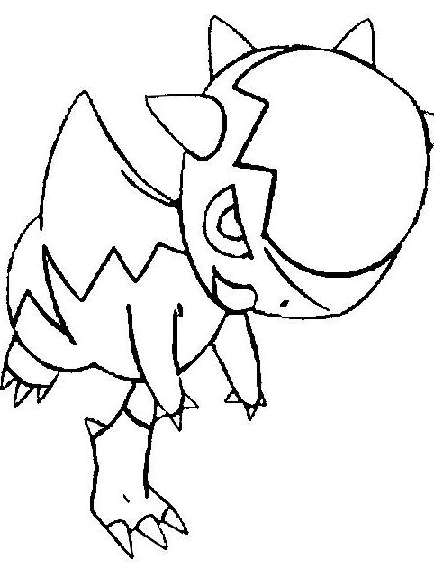 Free Pokemon Cranidos coloring pages for kids