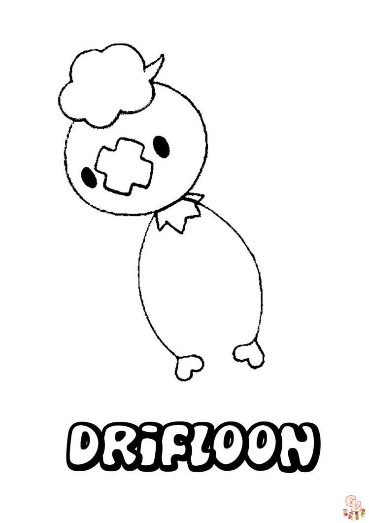 drifloon coloring pages pdfs pokemon