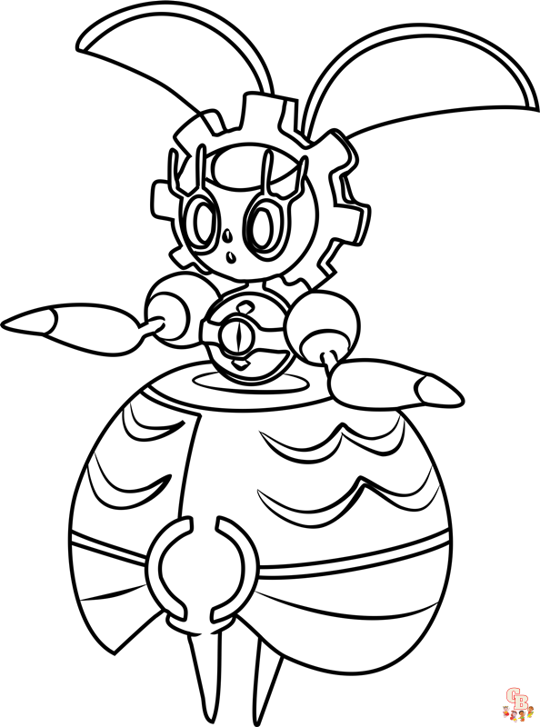 Free Pokemon Magearna coloring pages for kids