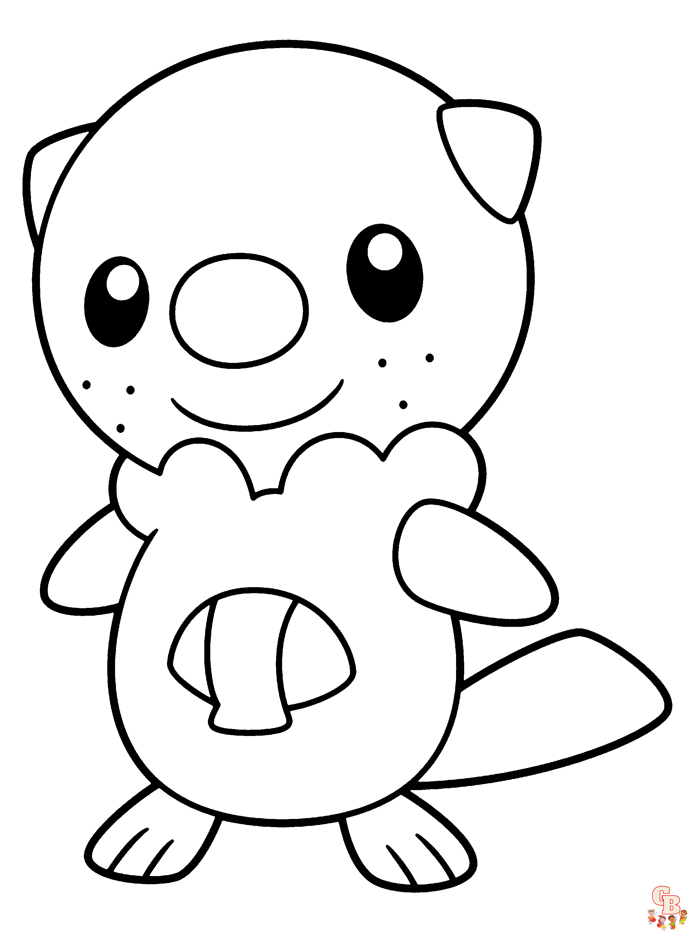 Free Pokemon Oshawott coloring pages for kids
