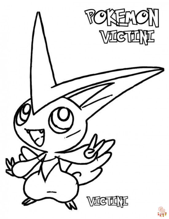 Entdecken Sie die Freude am Ausmalen mit Victini Ausmalbildern