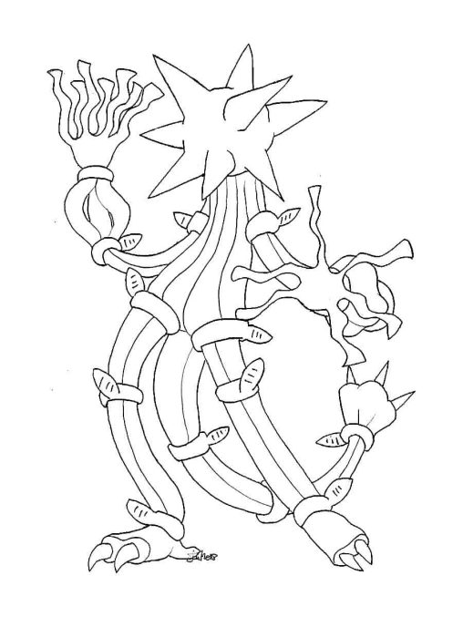 xurkitree coloring page in pdf pokemon