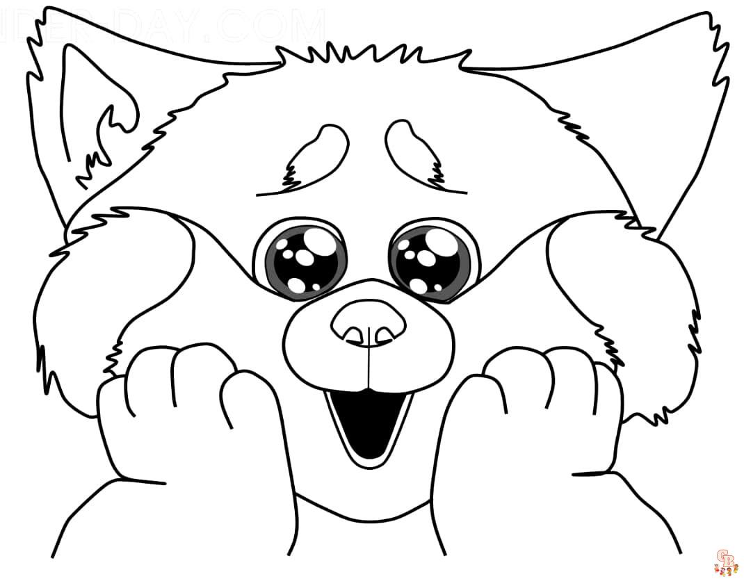 Free Turning Red coloring pages for kids 1