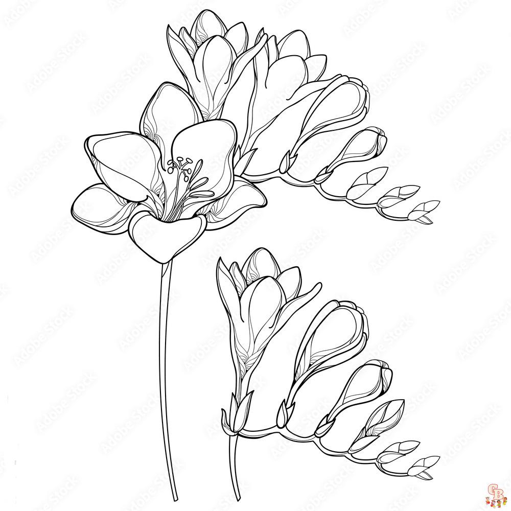 Freesia Coloring Pages 4