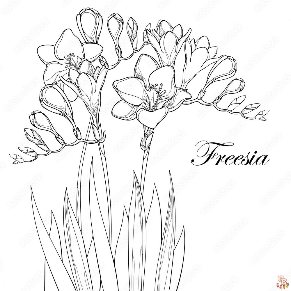Freesia Coloring Pages 5