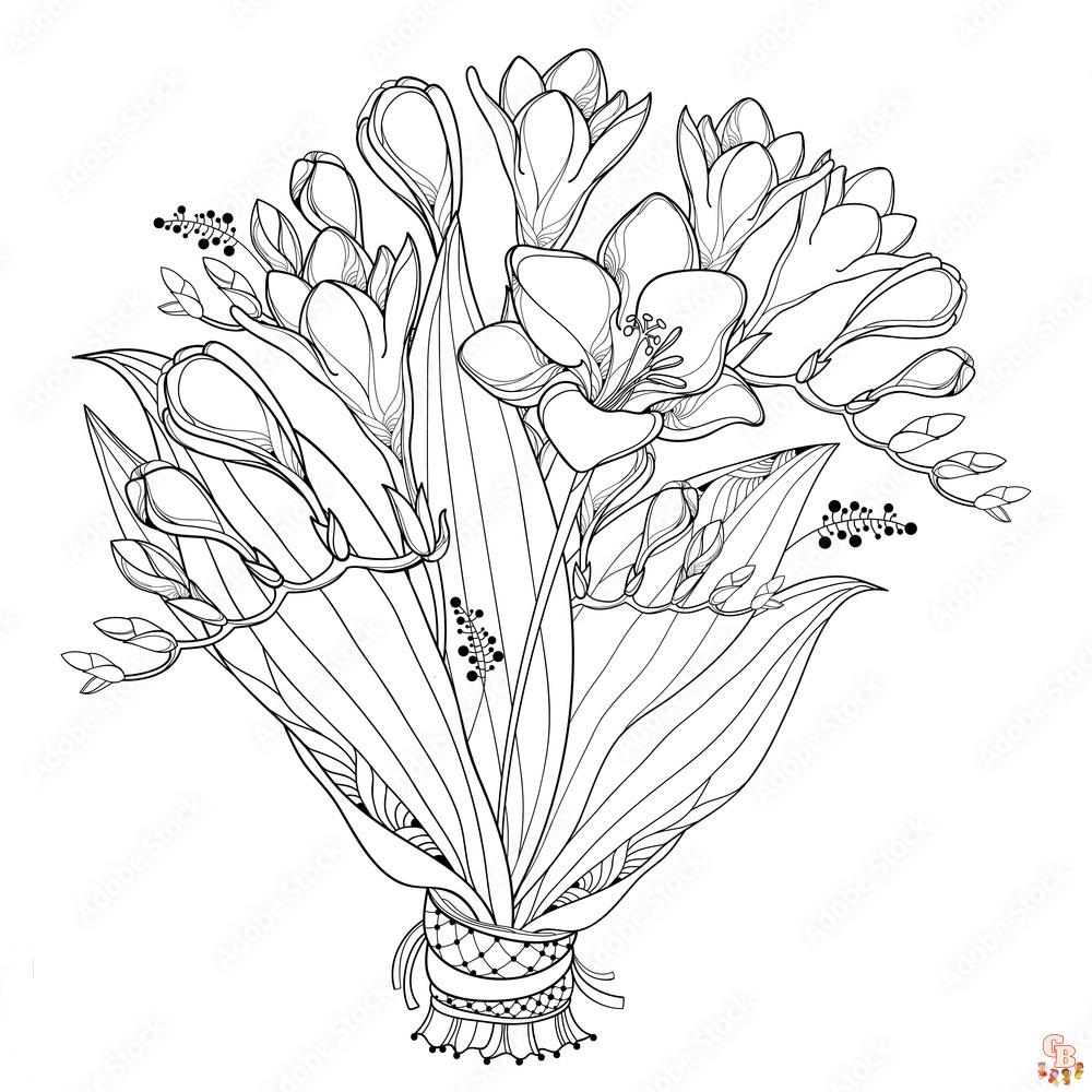 Freesia Coloring Pages 6