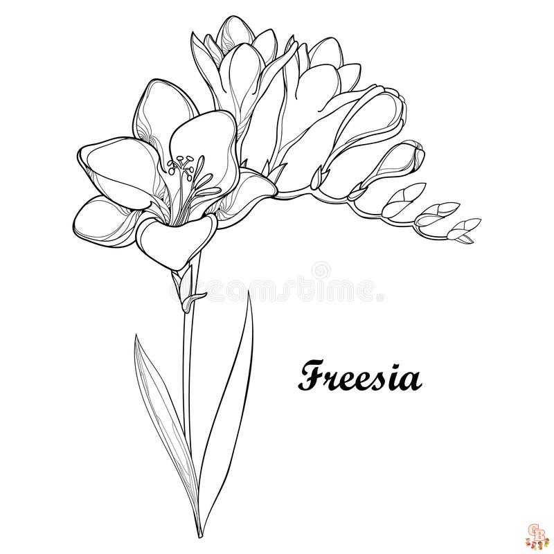 Freesia Coloring Pages 9