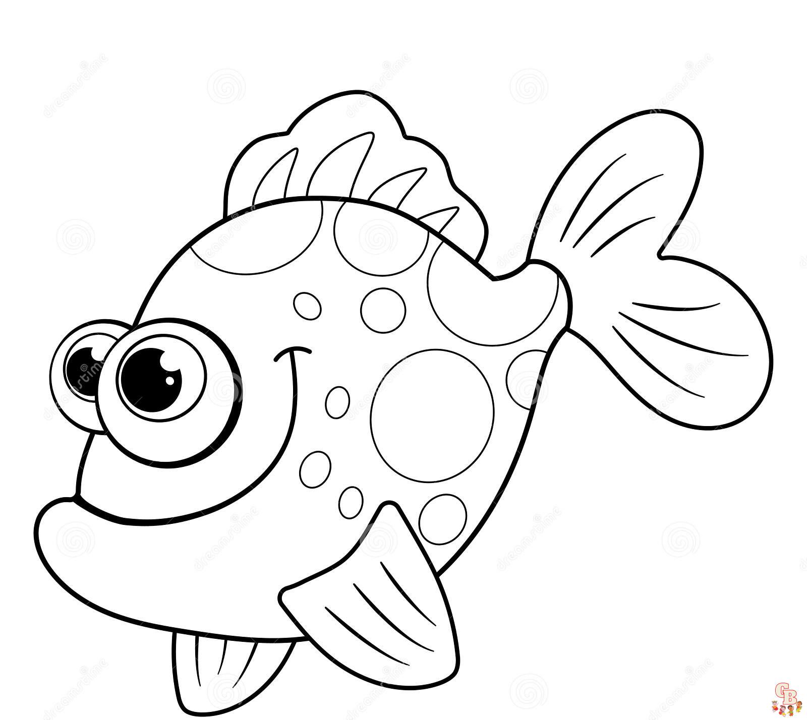 cartoon fish coloring pages
