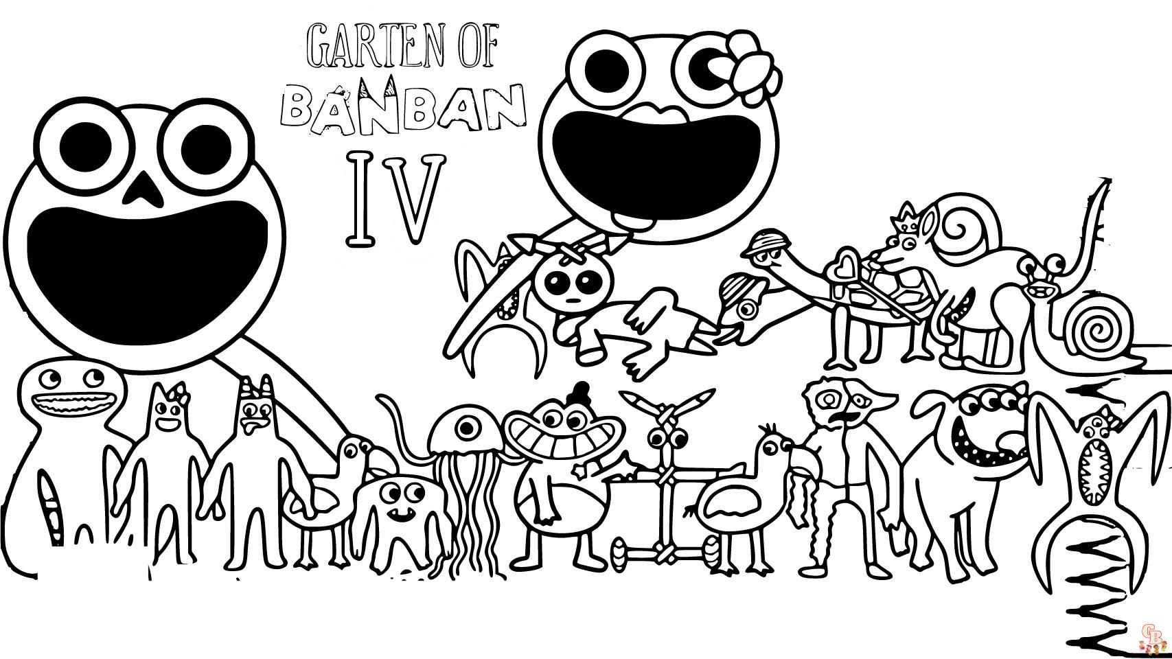 garden of banban 4 para colorir