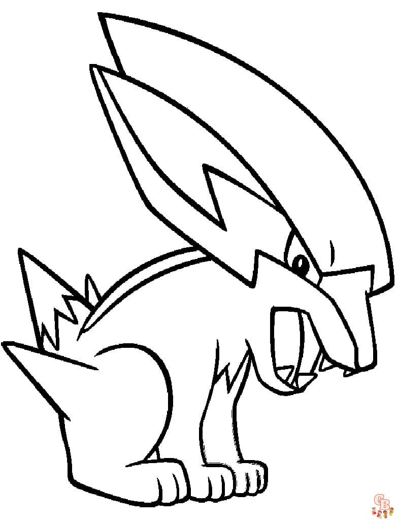 printable electrike coloring pages pokemon