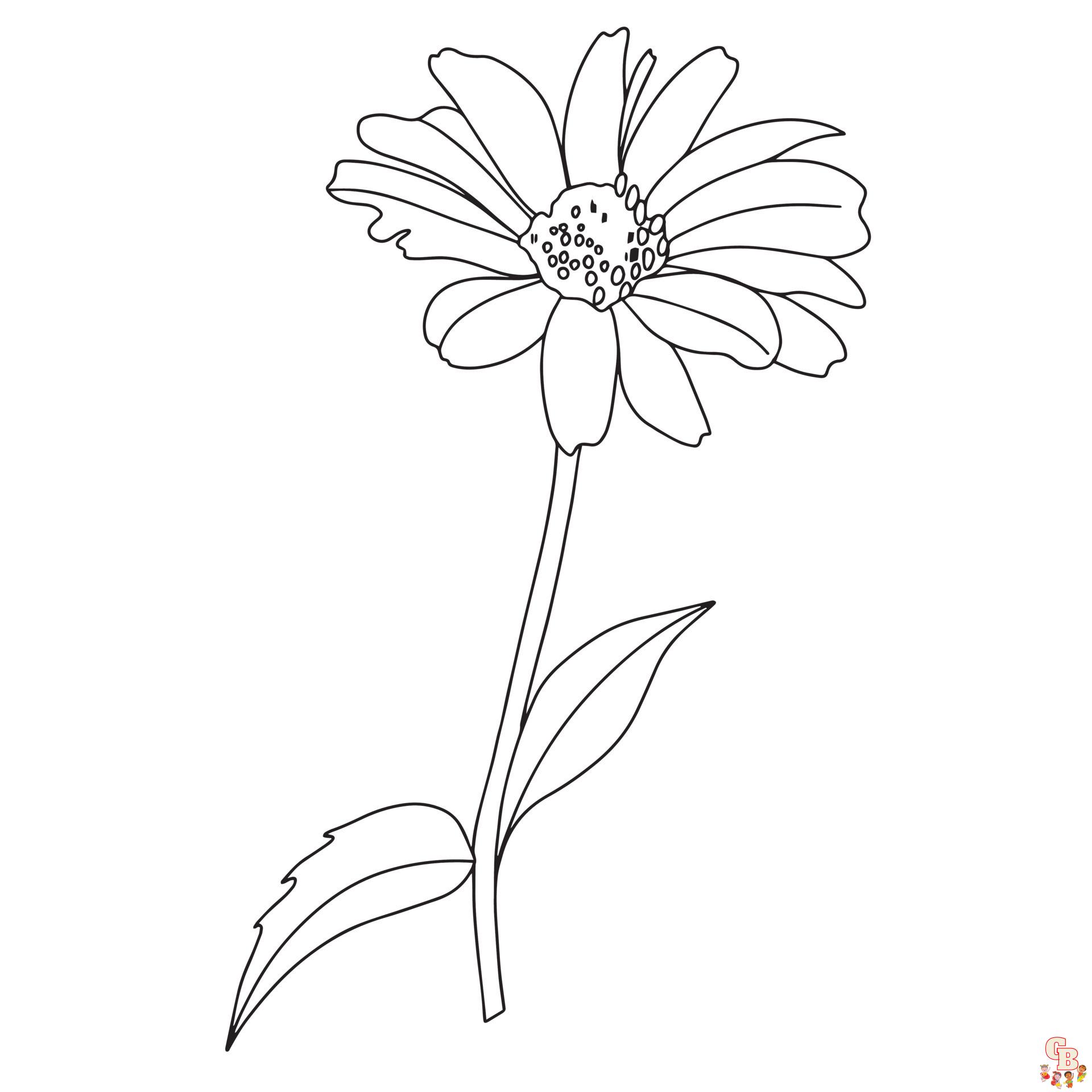 Gerberas Coloring Pages 4