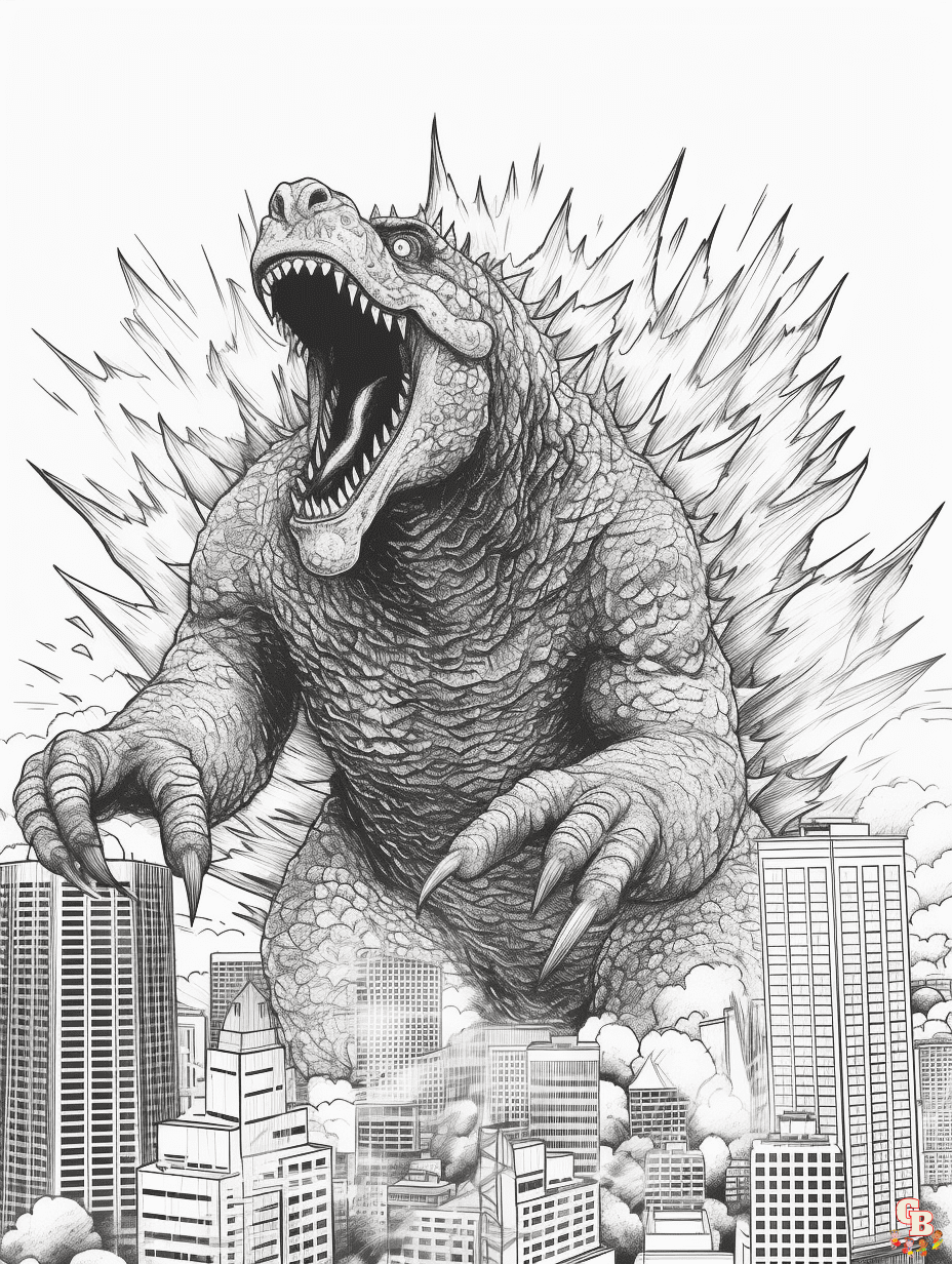 Godzilla vs pagine da colorare