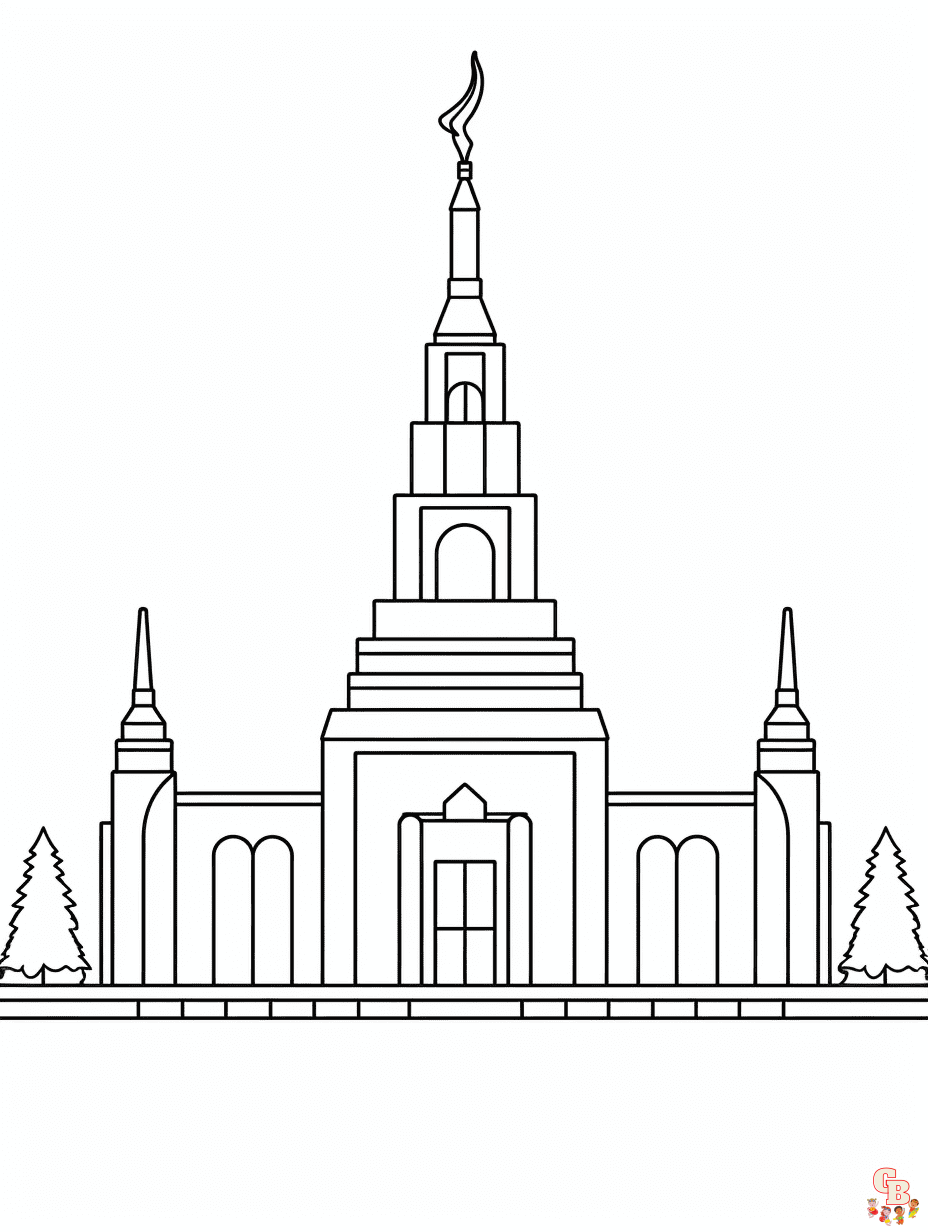 LDS Temple coloring pages 1