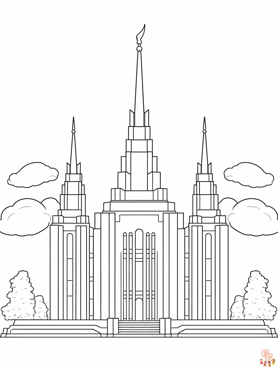 LDS Temple coloring pages free 1