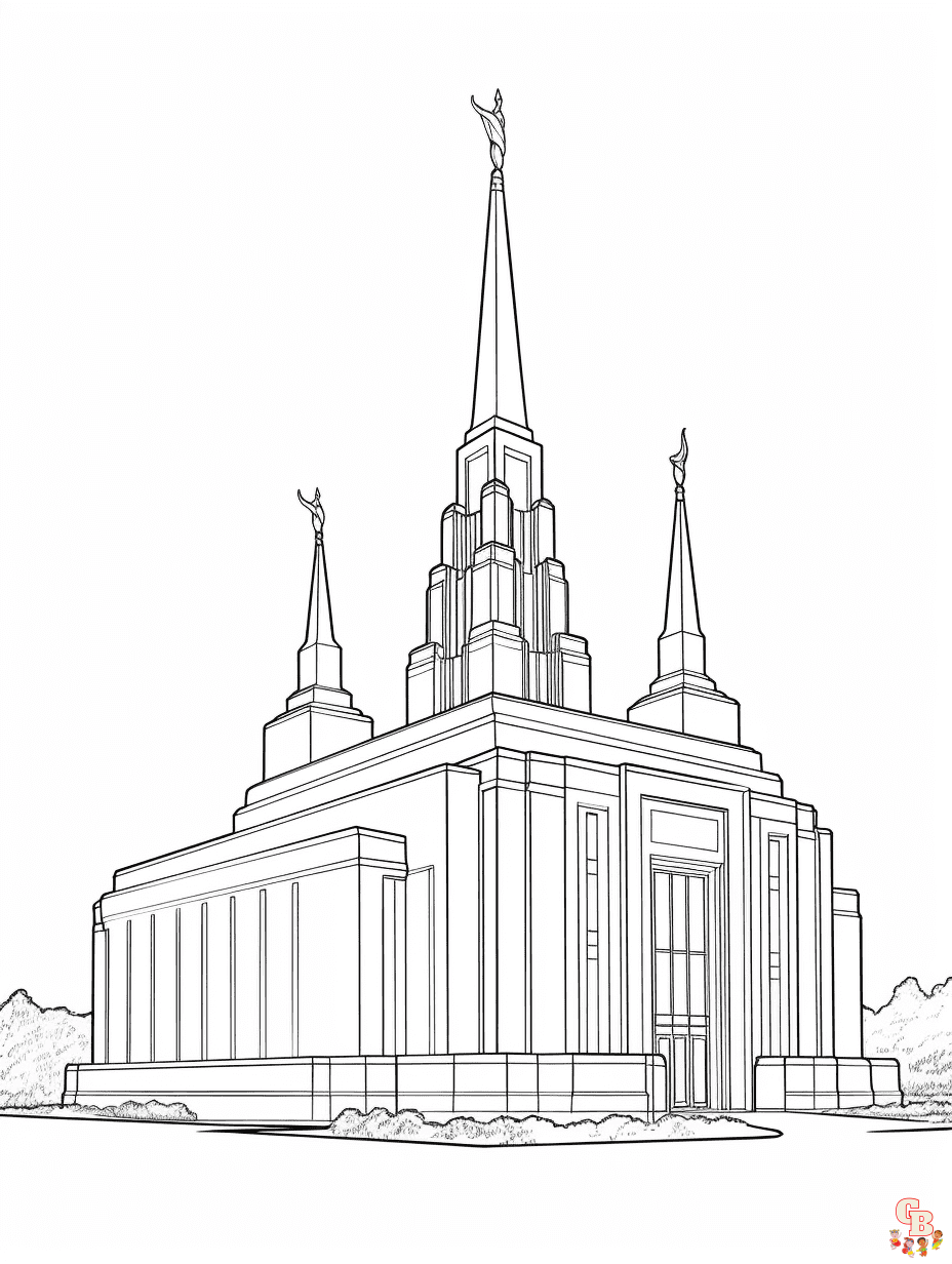 LDS Temple coloring pages printable 1