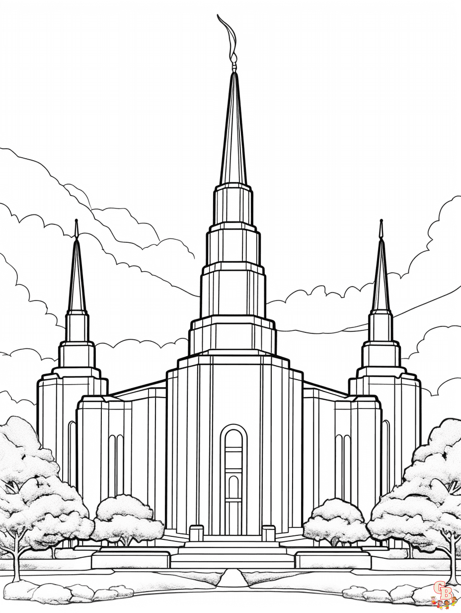 LDS Temple coloring pages to print
