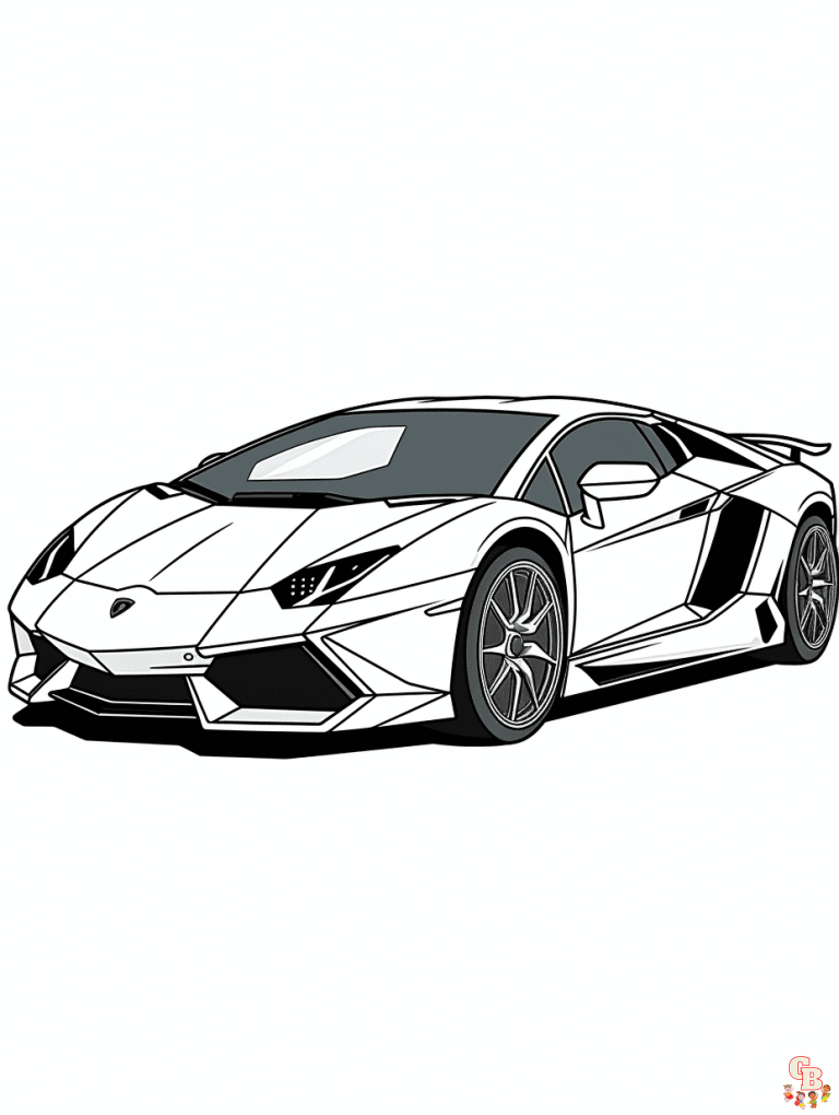 Lamborghini Coloring Pages - Get Free Printables at GBcoloring