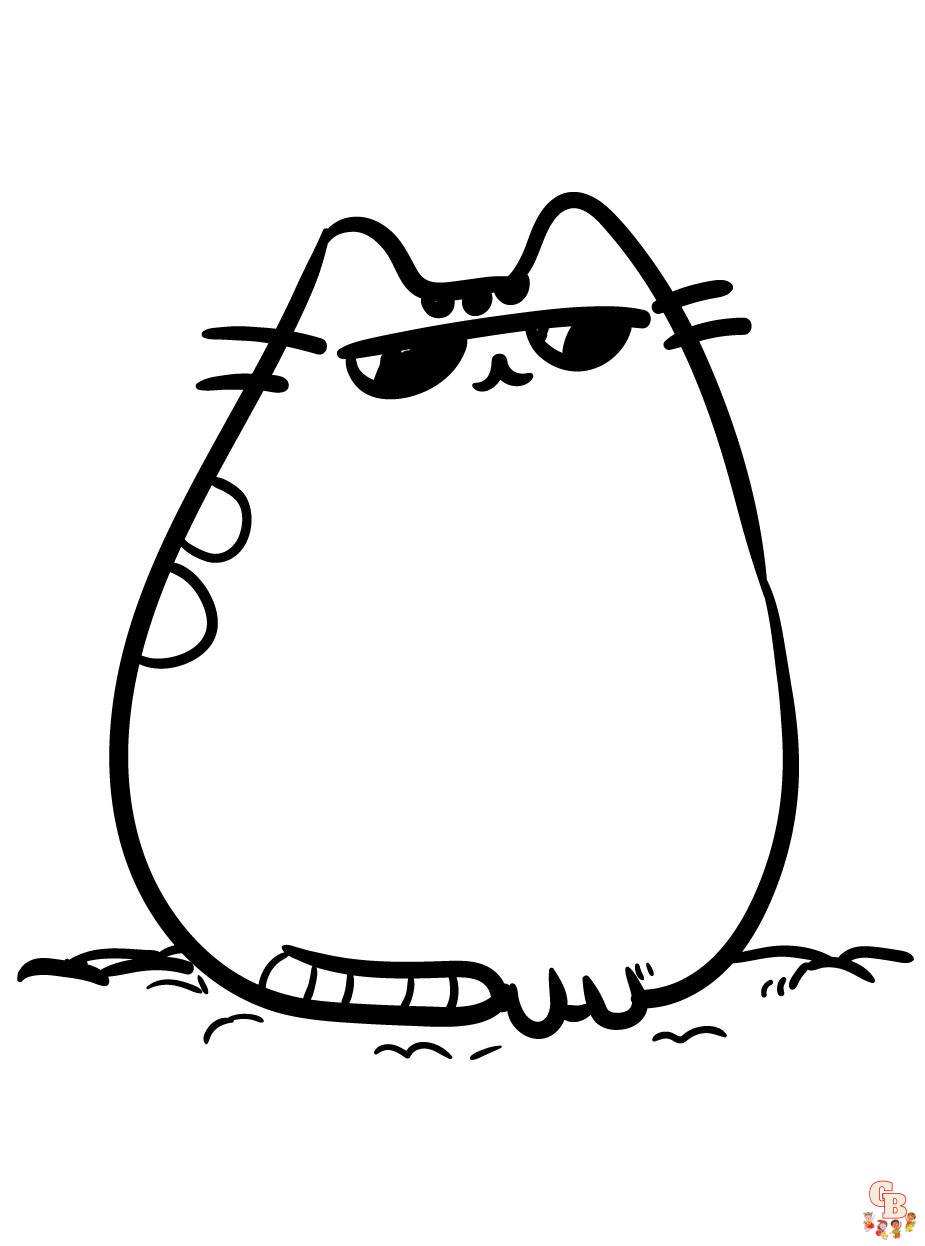 Lovely Pusheen Coloring Pages 1