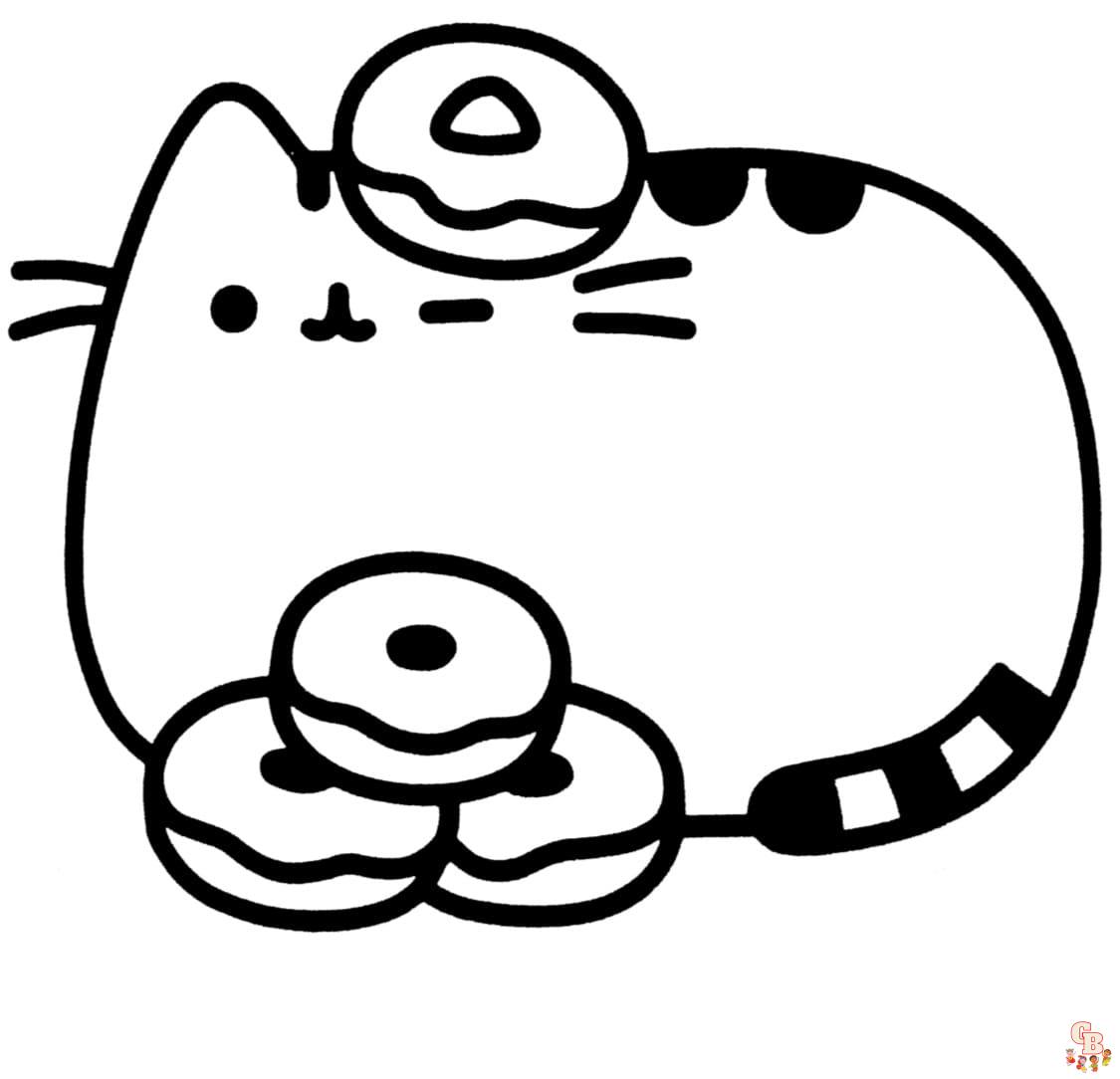 Lovely Pusheen Coloring Pages 2