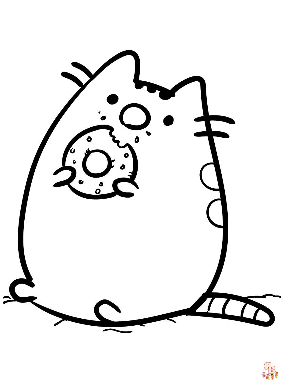 Lovely Pusheen Coloring Pages 5