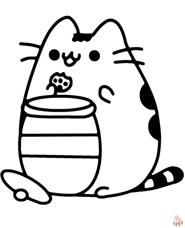 Lovely Pusheen Coloring Pages 8