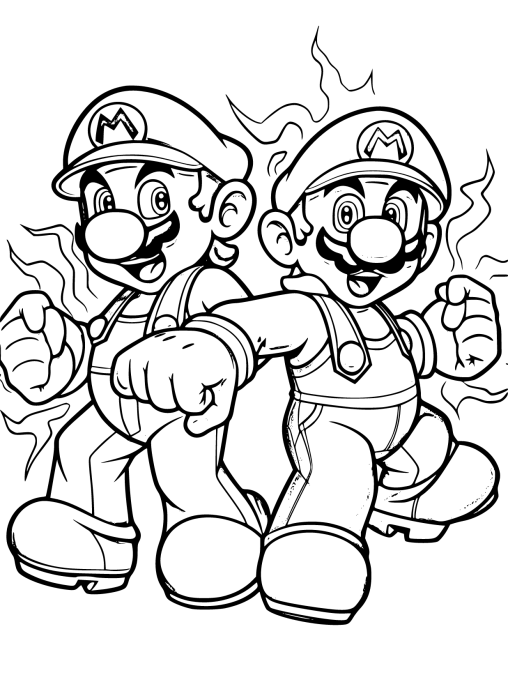 Free Mario Coloring Pages Printable For Kids and Adults