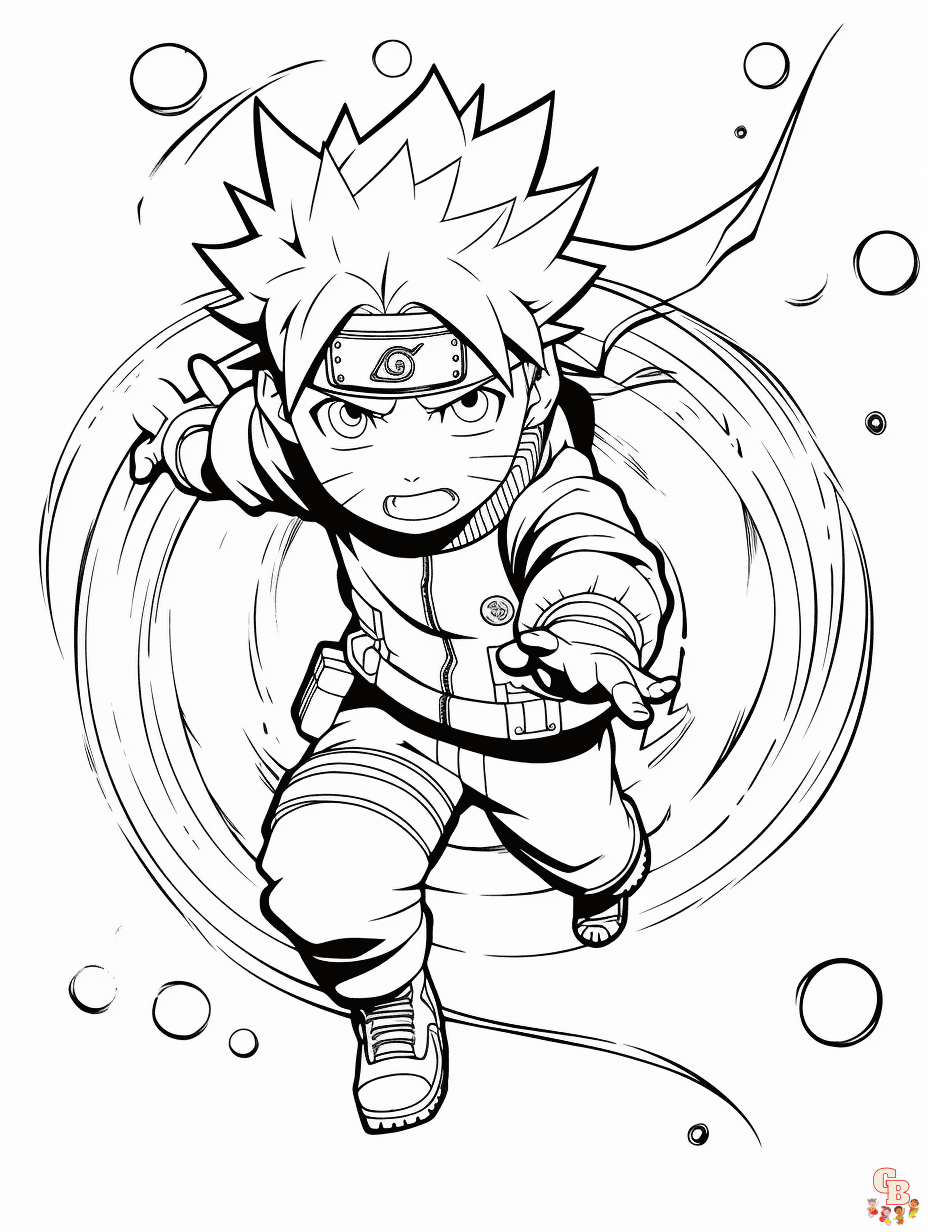 Naruto coloring pages easy