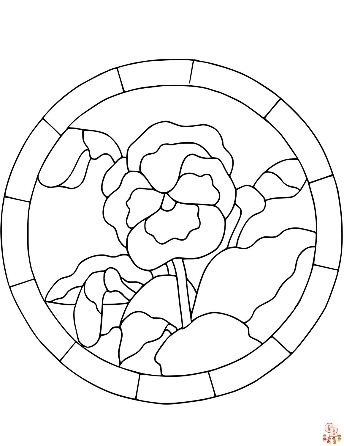 Pansy coloring pages02