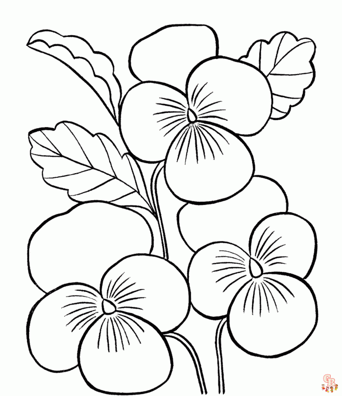 Pansy coloring pages06