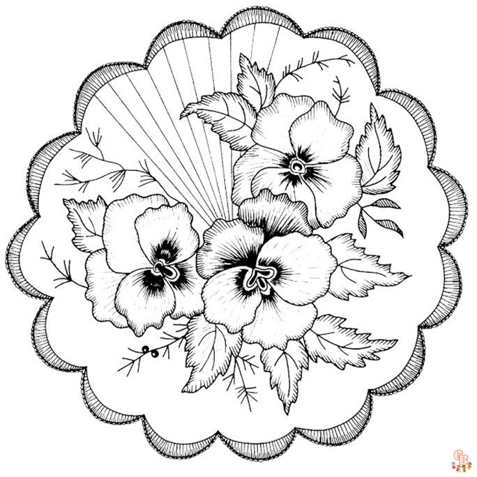 Pansy coloring pages09