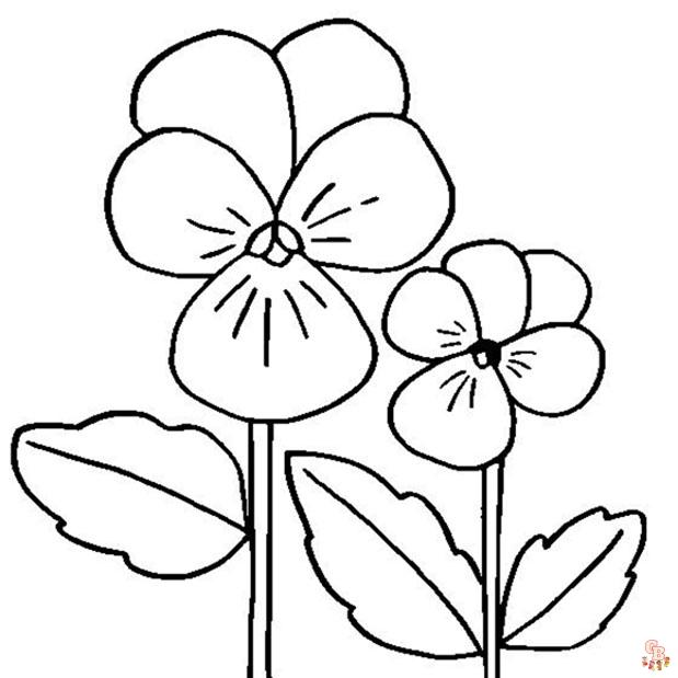 Pansy coloring pages11