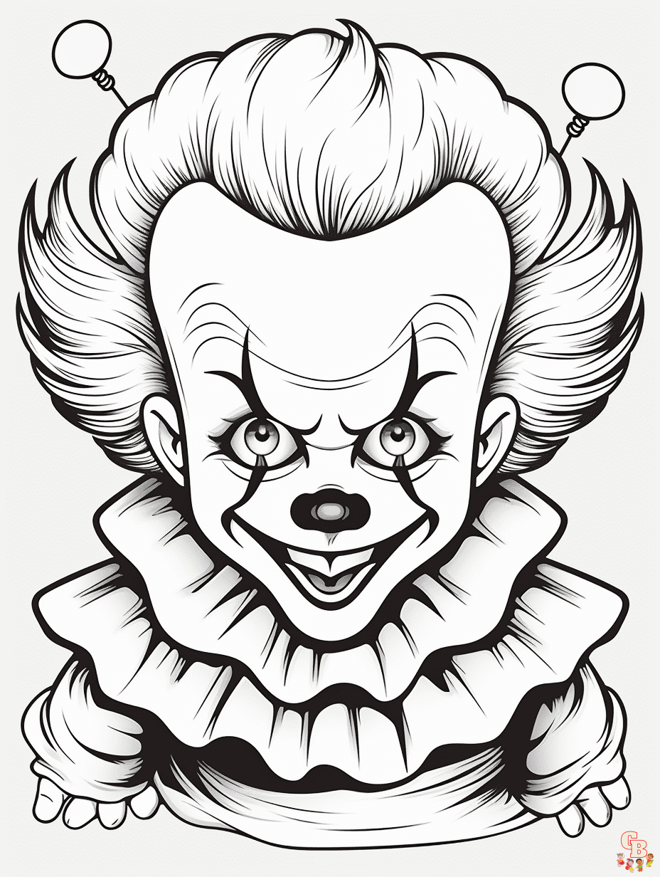 Pennywise coloring pages easy