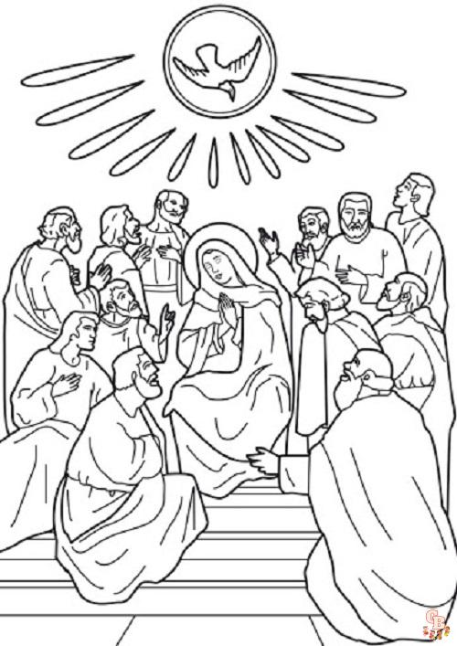 Pentecost coloring pages 1