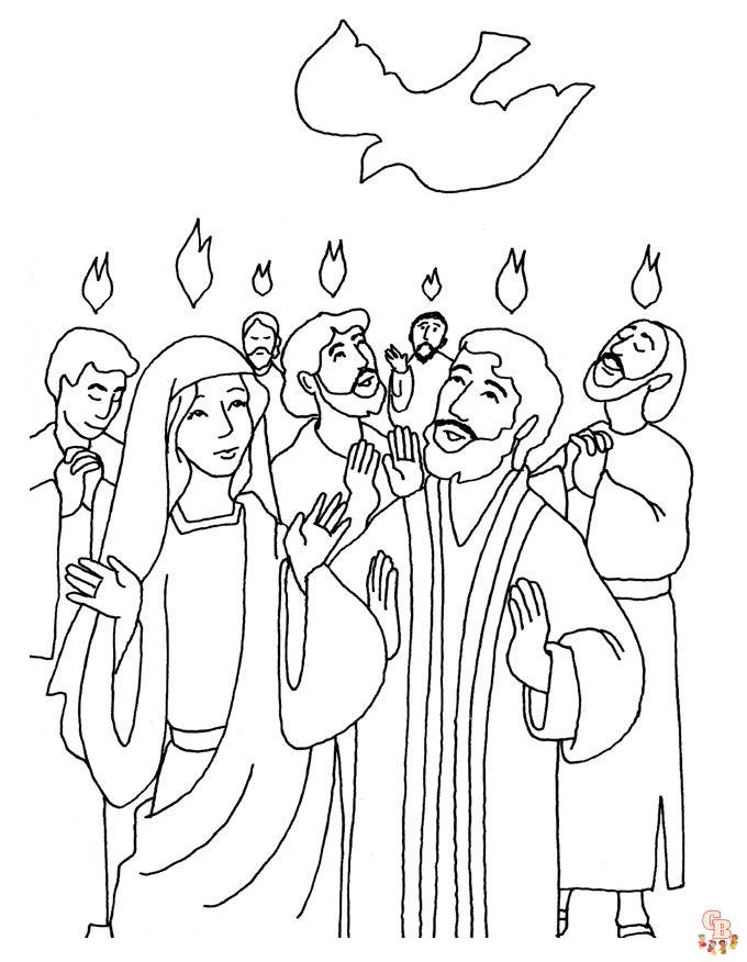 Pentecost coloring pages 2