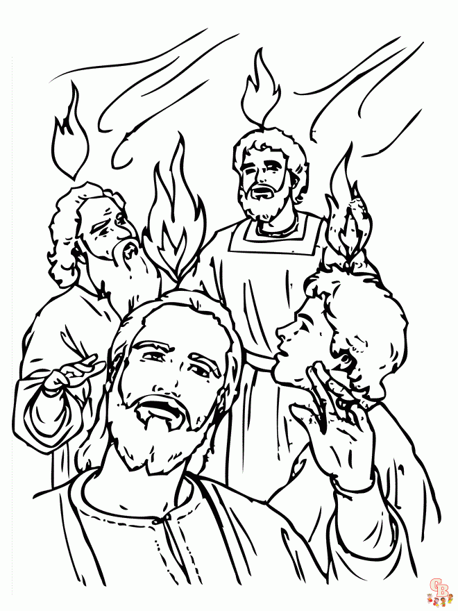 Pentecost coloring pages free 1