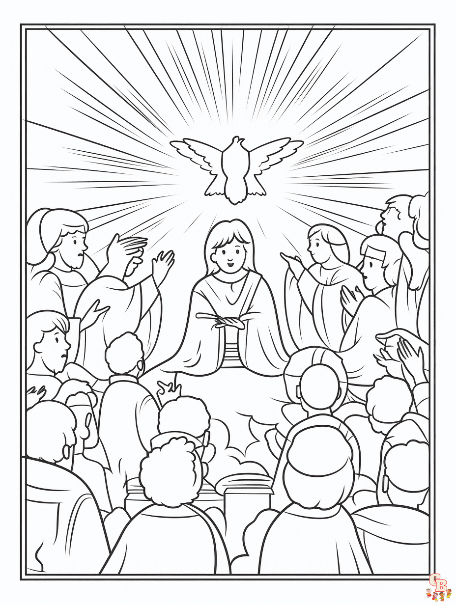 Pentecost coloring pages printable 1