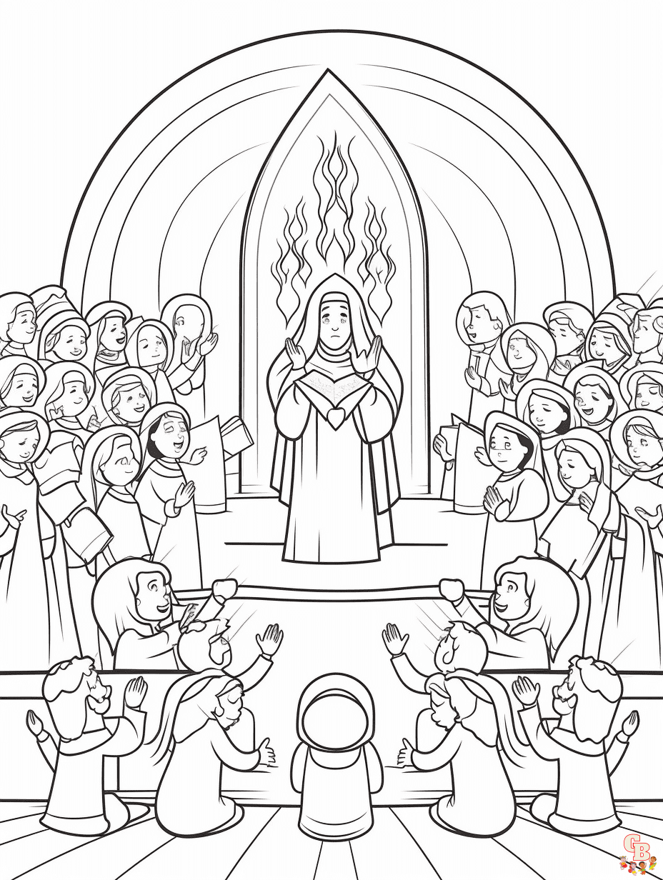 Pentecost coloring pages printable 2