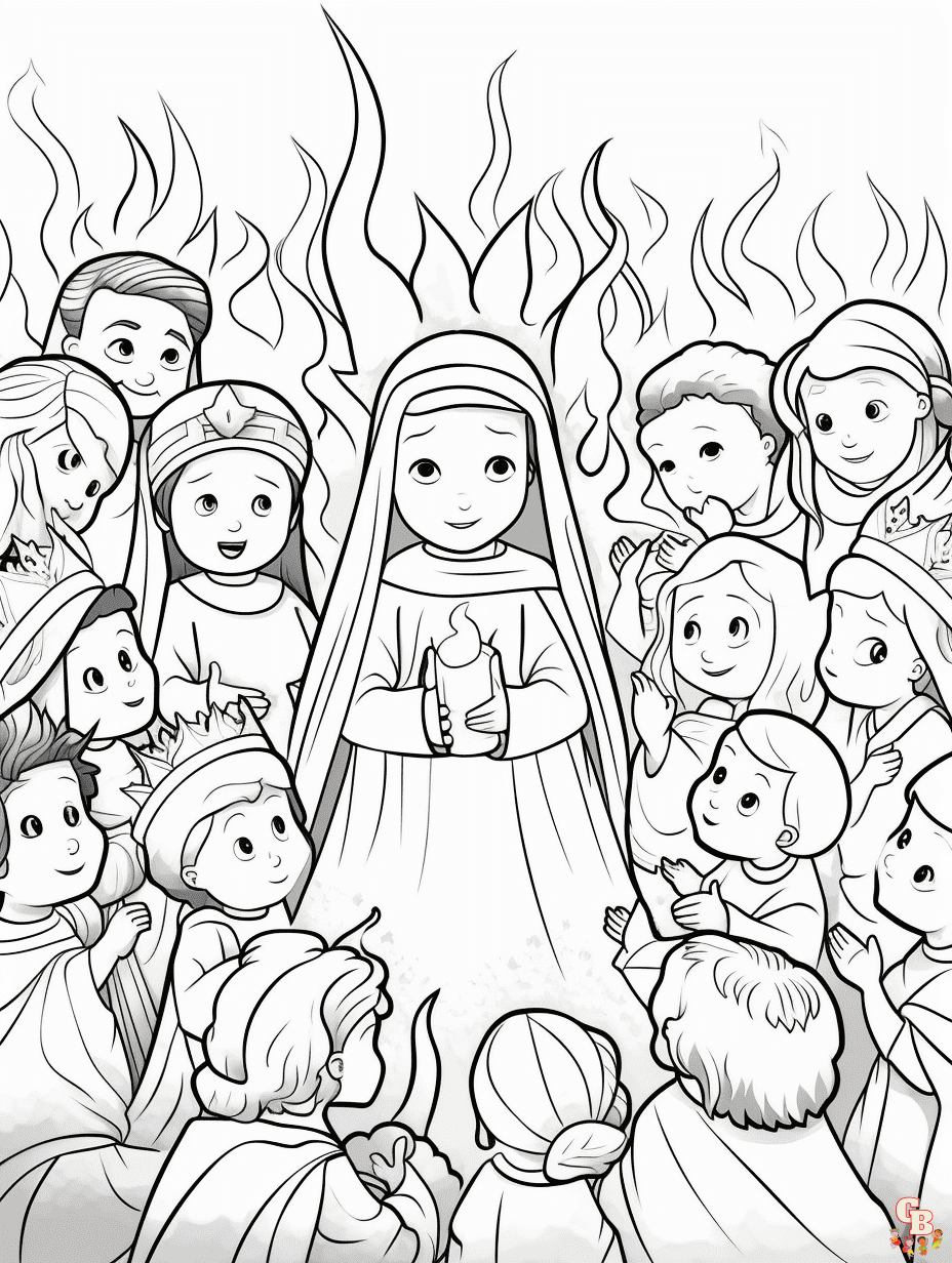 Pentecost coloring pages printable free 1